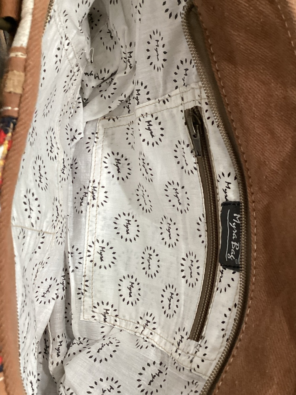 Myra Bag Cowhide & Aztec Tote in Brown - Picture 8 of 8